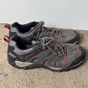 Merrell Crosslander Vent Hiking Shoes Mens 11 Gray Outdoor Lace Up Logo